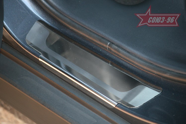 Накладки на внутр. пороги без логотипа (компл. 4 шт) вместо пласт.(Hyundai ix35 2010-) ЦЕНА: 17600 тенге