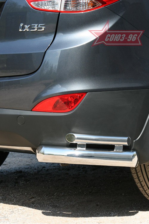 Защита задняя "уголки" d76/42 двойные (компл 2шт)(Hyundai ix35 2010-) ЦЕНА: 107500 тенге