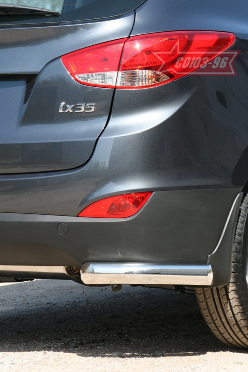 Защита задняя "уголки" d76 одинарные (компл 2шт)(Hyundai ix35 2010-) ЦЕНА: 78700 тенге