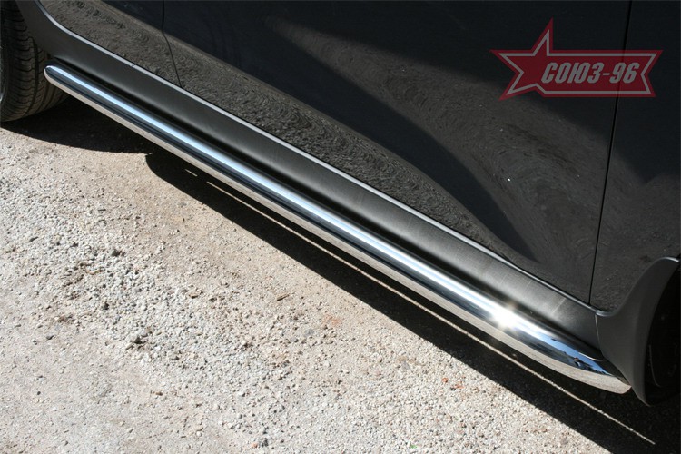 Пороги труба d60 (компл 2шт)(Hyundai ix35 2010-) ЦЕНА: 81300 тенге